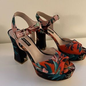 Nine West Tropical Platform Heels - Size 10